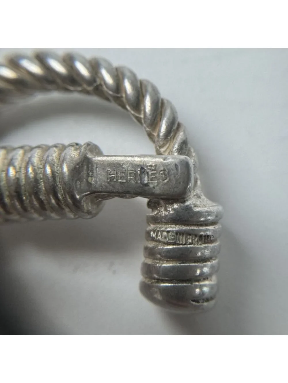 Hermes Rope Twist Audienne Single Earrings